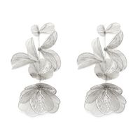 1 Paire Style Vintage Fleur Placage Alliage Plaqué Or Boucles D'oreilles sku image 2