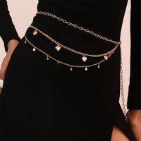 Elegant Sexy Solid Color Alloy Layered Gold Plated Women's Waist Chain main image 5