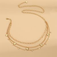 Elegant Sexy Solid Color Alloy Layered Gold Plated Women's Waist Chain main image 4