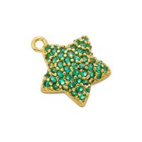 Elegant Luxurious Shiny Pentagram Copper Plating Inlay Zircon 18k Gold Plated Women's Charms sku image 3