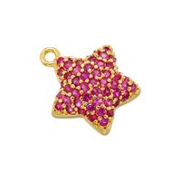 Elegant Luxurious Shiny Pentagram Copper Plating Inlay Zircon 18k Gold Plated Women's Charms main image 3