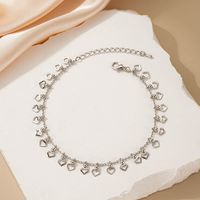 Cute Sweet Heart Shape Alloy Plating Hollow Out Women's Anklet main image 6