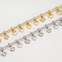 Cute Sweet Heart Shape Alloy Plating Hollow Out Women's Anklet main image 3