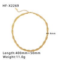 Stainless Steel 18K Gold Plated Vintage Style Plating Solid Color Necklace sku image 1