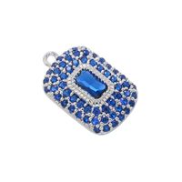Classic Style Shiny Square 18k Gold Plated Zircon Copper Wholesale Charms main image 2