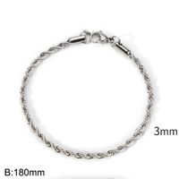 Simple Style Twist Stainless Steel 18K Gold Plated Bracelets In Bulk sku image 1