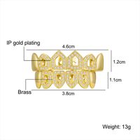 Elegant Simple Style Geometric Copper Inlay Zircon Tooth Socket main image 5