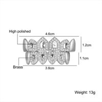 Elegant Simple Style Geometric Copper Inlay Zircon Tooth Socket sku image 6
