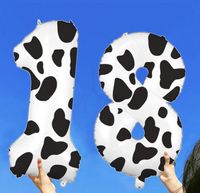 Vintage Style Classic Style Cow Pattern Aluminum Film Birthday Balloons main image 1