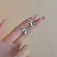 1 Pair Lady Pastoral Shiny Butterfly Inlay Alloy Artificial Diamond Ear Studs main image 4