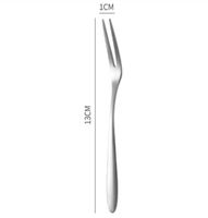 Casual Solid Color Stainless Steel Fruit Fork sku image 1