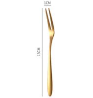 Casual Solid Color Stainless Steel Fruit Fork sku image 2