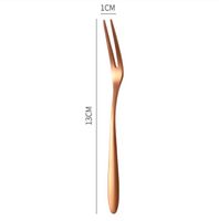 Casual Solid Color Stainless Steel Fruit Fork sku image 4