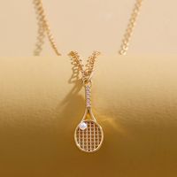 Casual Simple Style Tennis Racket Alloy Women's Pendant Necklace main image 4