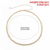 Sexy Pearl Alloy Copper Alloy Copper Gold Plated Women's Waist Chain main image 5