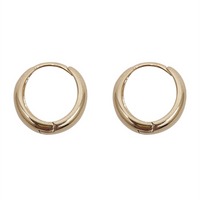 1 Pair Simple Style Round Polishing Plating Copper Gold Plated Ear Studs sku image 1