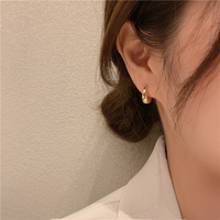 1 Pair Simple Style Round Polishing Plating Copper Gold Plated Ear Studs main image 3