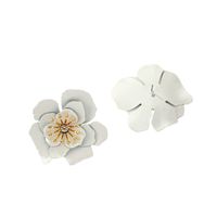 1 Pair Simple Style Flower Inlay Metal Ear Studs main image 5