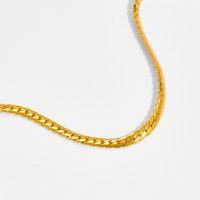 Klassischer Stil Einfarbig Titan Stahl 18 Karat Vergoldet Halskette In Masse main image 5