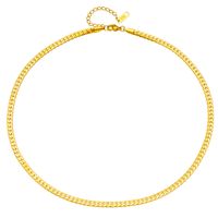 Style Classique Couleur Unie Acier Au Titane Plaqué Or 18k Collier En Masse sku image 1