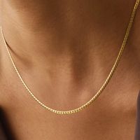 Classic Style Solid Color Titanium Steel 18k Gold Plated Necklace In Bulk main image 3