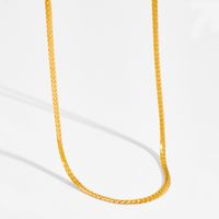 Classic Style Solid Color Titanium Steel 18k Gold Plated Necklace In Bulk main image 2