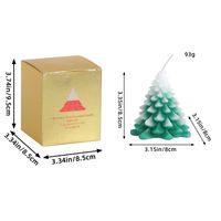 Christmas Cartoon Style Christmas Tree Paraffin Party Candle sku image 2