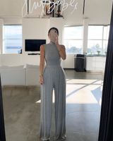 Women's Daily Simple Style Solid Color Full Length Pleated Jumpsuits main image 2