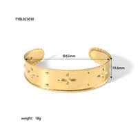 Élégant Vêtement De Rue Animal Feuille Acier Inoxydable 304 Plaqué Or 18K Bracelet Bracelet En Masse sku image 3