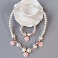 Cute Shell Alloy Beaded Girl's Necklace main image 6