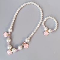 Cute Shell Alloy Beaded Girl's Necklace main image 4