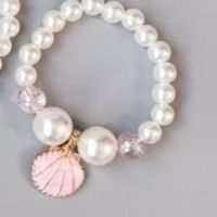 Cute Shell Alloy Beaded Girl's Necklace sku image 1