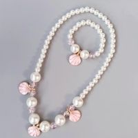 Cute Shell Alloy Beaded Girl's Necklace main image 2