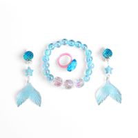 Simple Style Shell Plastic Resin Beaded Women's Bracelets Earrings Necklace sku image 6