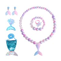 Simple Style Shell Plastic Resin Beaded Women's Bracelets Earrings Necklace sku image 37