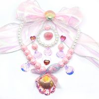 Simple Style Shell Plastic Resin Beaded Women's Bracelets Earrings Necklace sku image 32