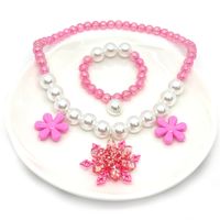 Simple Style Shell Plastic Resin Beaded Women's Bracelets Earrings Necklace sku image 13