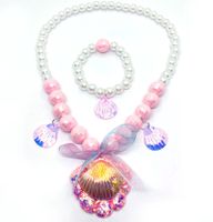 Simple Style Shell Plastic Resin Beaded Women's Bracelets Earrings Necklace sku image 17
