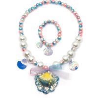 Simple Style Shell Plastic Resin Beaded Women's Bracelets Earrings Necklace main image 4