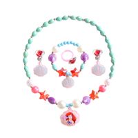 Simple Style Shell Plastic Resin Beaded Women's Bracelets Earrings Necklace sku image 31