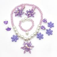 Simple Style Shell Plastic Resin Beaded Women's Bracelets Earrings Necklace sku image 25