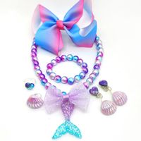 Simple Style Shell Plastic Resin Beaded Women's Bracelets Earrings Necklace sku image 29