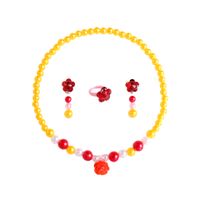 Simple Style Shell Plastic Resin Beaded Women's Bracelets Earrings Necklace sku image 9