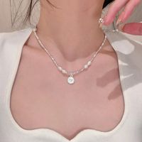 Simple Style Bow Knot Imitation Pearl Patchwork Women's Pendant Necklace sku image 5