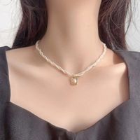 Simple Style Bow Knot Imitation Pearl Patchwork Women's Pendant Necklace sku image 6