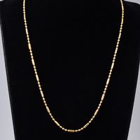Simple Style Solid Color Titanium Steel Gold Plated Necklace In Bulk main image 4