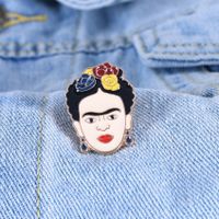 Retro Portrait Alloy Enamel Women's Brooches main image 1