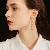 1 Pair Commute Solid Color Plating Stainless Steel Gold Plated Drop Earrings main image 2