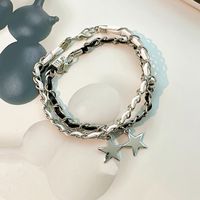 Streetwear Star Alloy Wax Rope Couple Bracelets sku image 1