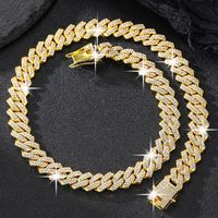 Hip Hop Collar Aleación Embutido Diamantes De Imitación Hombres Collar main image 10